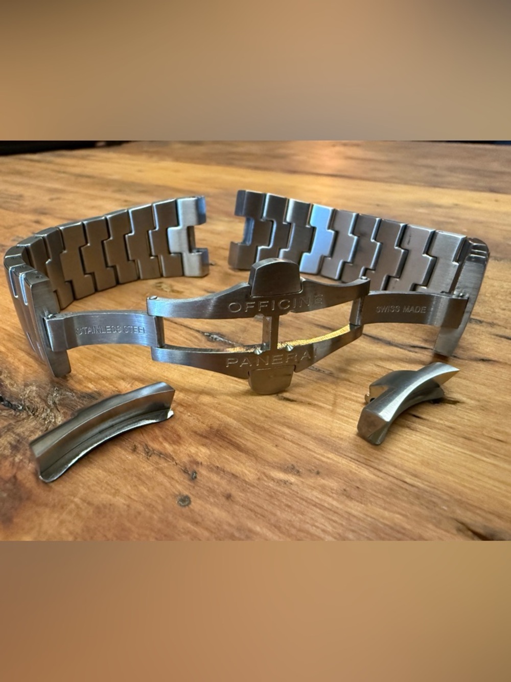 Panerai metal bracelet/strap for 24mm band PAMs. End links INCLUDED.